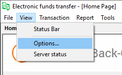 EFT - View - Options